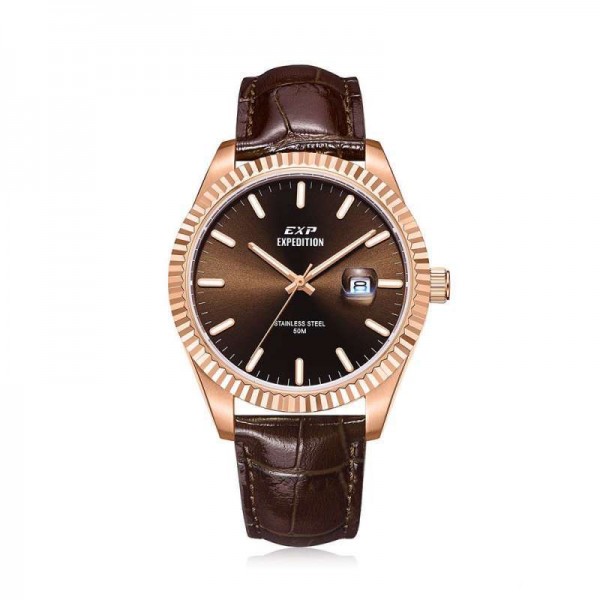 Expedition 6865 Rosegold Brown Leather Man MDLRGBO